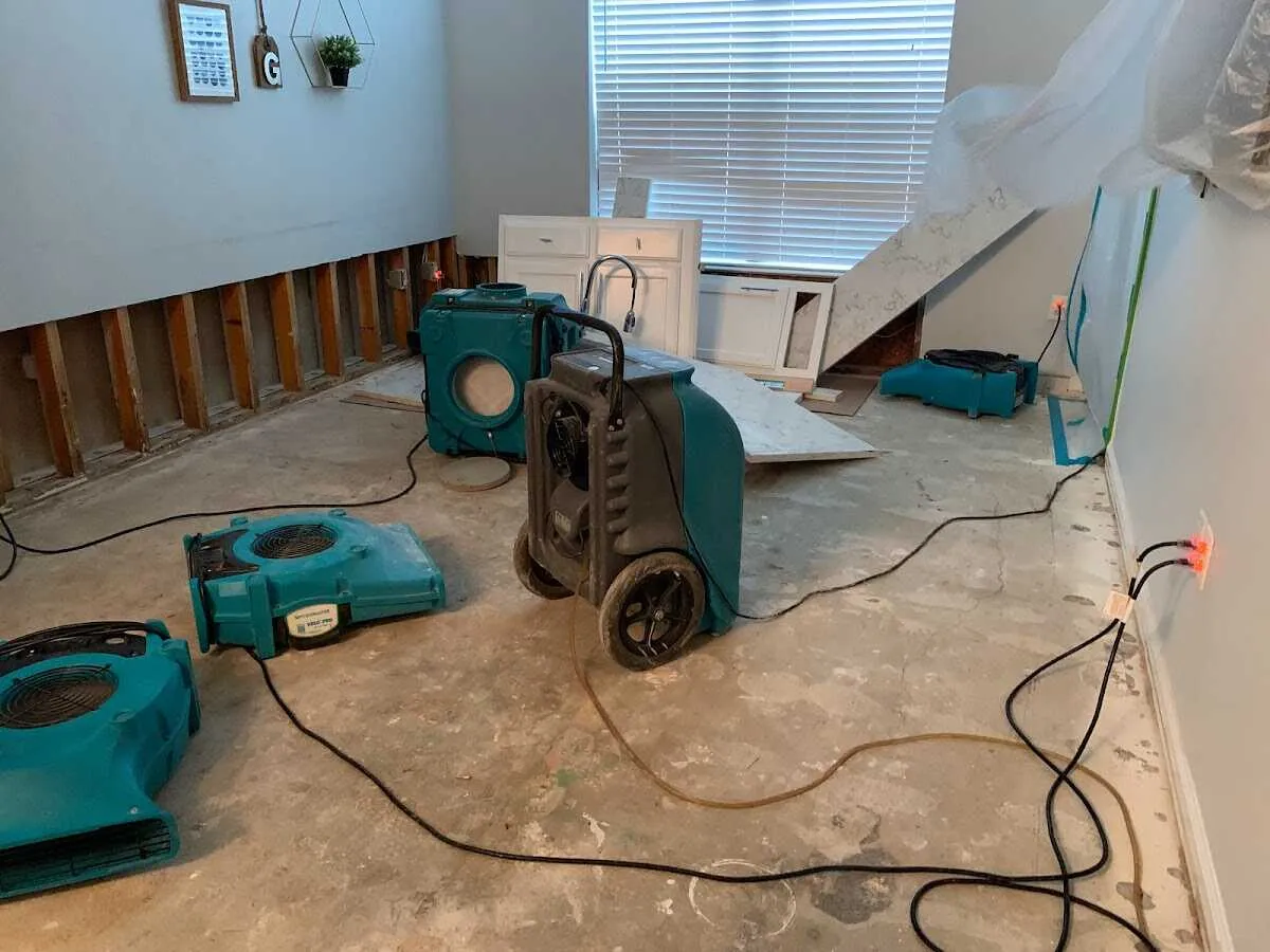 Dehumidifier in flood-cut room for Water Extraction & Removal in Paulsboro